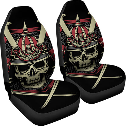 Samurai Warrior Skull Print Universal Fit Car Seat Covers