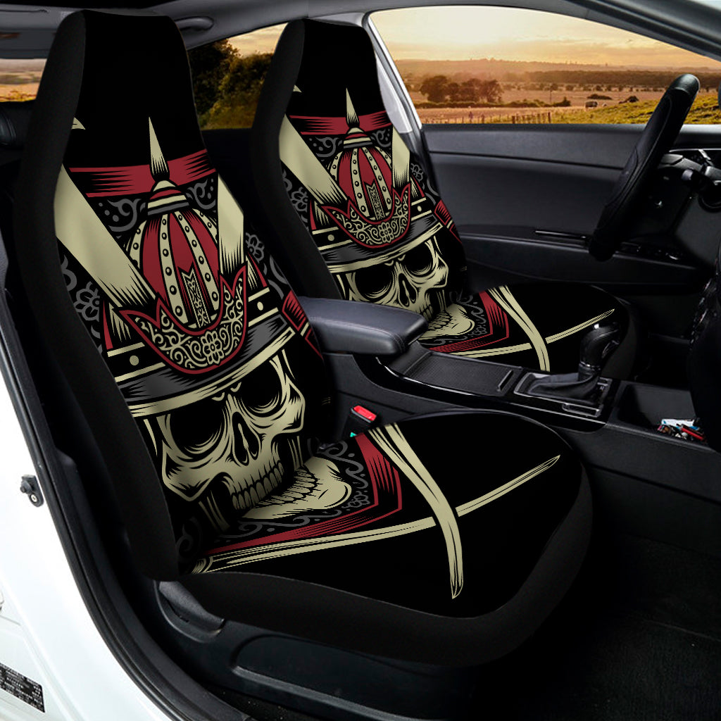 Samurai Warrior Skull Print Universal Fit Car Seat Covers