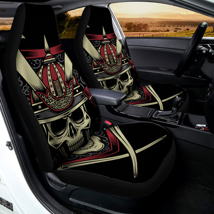 Samurai Warrior Skull Print Universal Fit Car Seat Covers