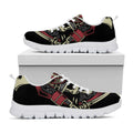 Samurai Warrior Skull Print White Running Shoes