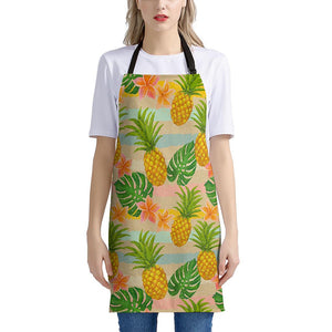 Sand Beach Pineapple Pattern Print Apron