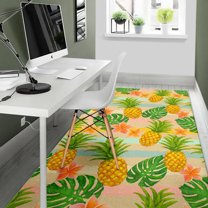 Sand Beach Pineapple Pattern Print Area Rug GearFrost