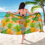 Sand Beach Pineapple Pattern Print Beach Sarong Wrap