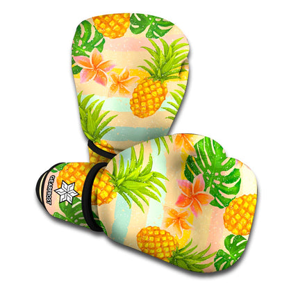 Sand Beach Pineapple Pattern Print Boxing Gloves