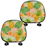 Sand Beach Pineapple Pattern Print Car Headrest Covers