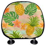 Sand Beach Pineapple Pattern Print Car Headrest Covers