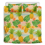 Sand Beach Pineapple Pattern Print Duvet Cover Bedding Set