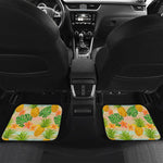 Sand Beach Pineapple Pattern Print Front and Back Car Floor Mats