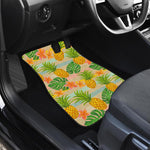Sand Beach Pineapple Pattern Print Front and Back Car Floor Mats