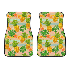 Sand Beach Pineapple Pattern Print Front Car Floor Mats