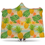 Sand Beach Pineapple Pattern Print Hooded Blanket