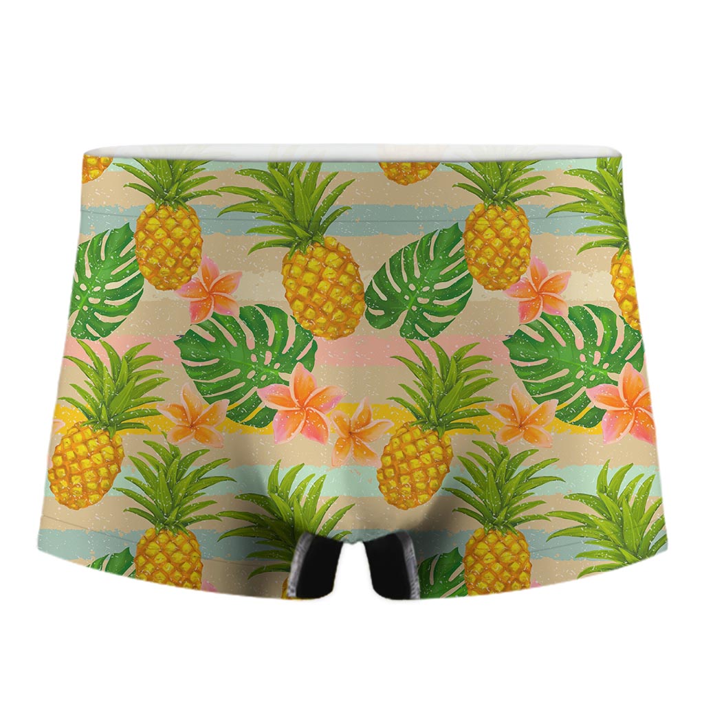 Sand Beach Pineapple Pattern Print Men's Boxer Briefs