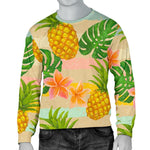 Sand Beach Pineapple Pattern Print Men's Crewneck Sweatshirt GearFrost