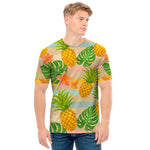 Sand Beach Pineapple Pattern Print Men's T-Shirt