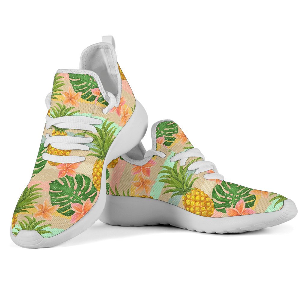 Sand Beach Pineapple Pattern Print Mesh Knit Shoes GearFrost