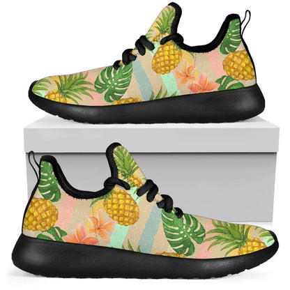 Sand Beach Pineapple Pattern Print Mesh Knit Shoes GearFrost