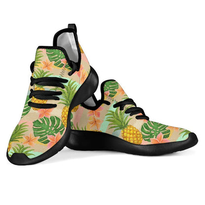 Sand Beach Pineapple Pattern Print Mesh Knit Shoes GearFrost