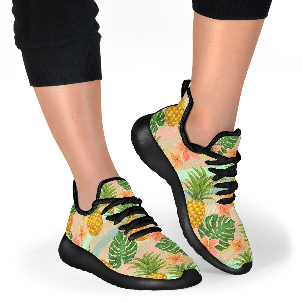 Sand Beach Pineapple Pattern Print Mesh Knit Shoes GearFrost
