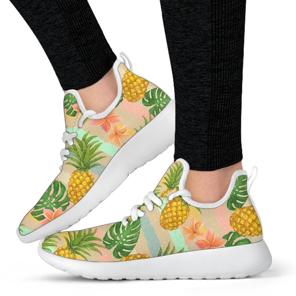 Sand Beach Pineapple Pattern Print Mesh Knit Shoes GearFrost