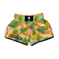 Sand Beach Pineapple Pattern Print Muay Thai Boxing Shorts