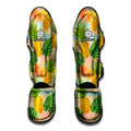 Sand Beach Pineapple Pattern Print Muay Thai Shin Guards