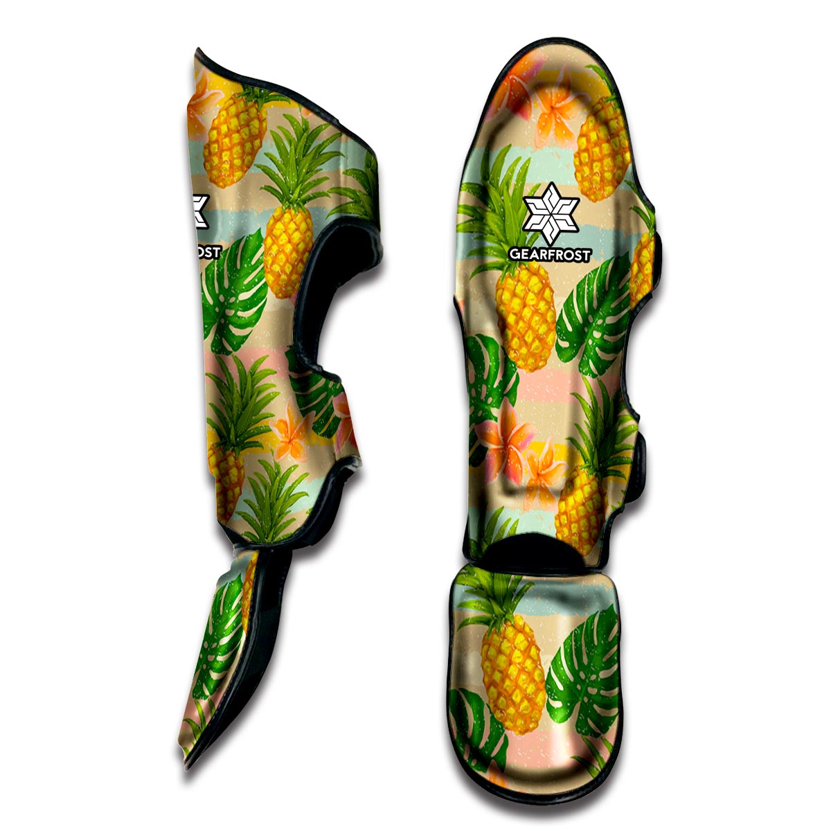 Sand Beach Pineapple Pattern Print Muay Thai Shin Guard