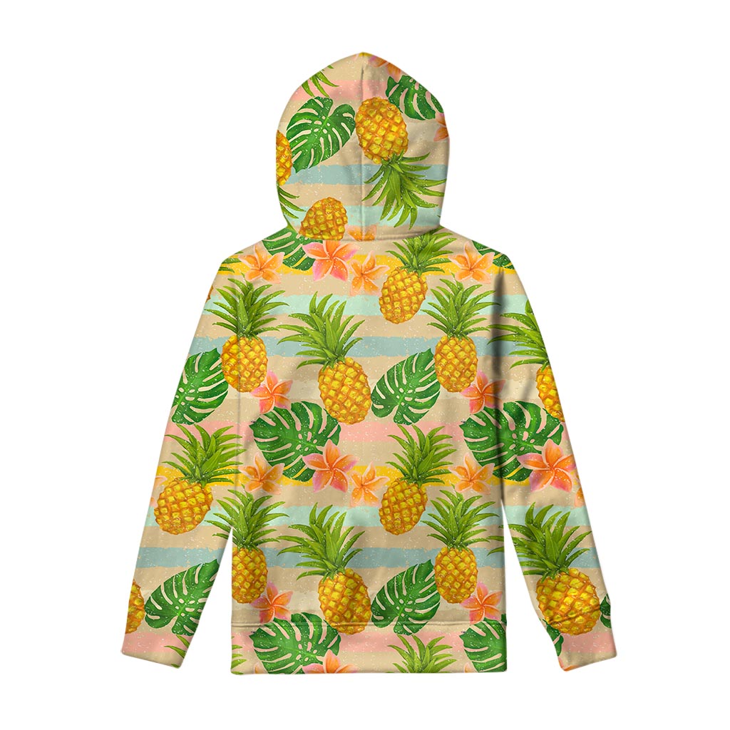 Sand Beach Pineapple Pattern Print Pullover Hoodie