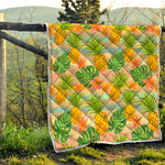 Sand Beach Pineapple Pattern Print Quilt