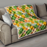 Sand Beach Pineapple Pattern Print Quilt