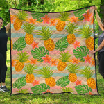 Sand Beach Pineapple Pattern Print Quilt