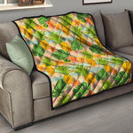 Sand Beach Pineapple Pattern Print Quilt