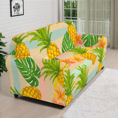 Sand Beach Pineapple Pattern Print Sofa Cover