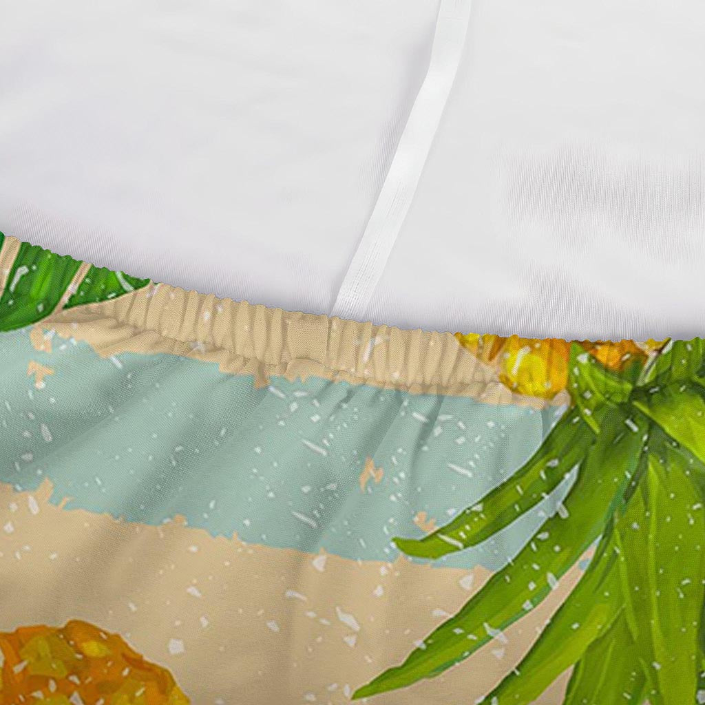 Sand Beach Pineapple Pattern Print Sofa Cover