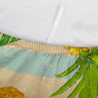 Sand Beach Pineapple Pattern Print Sofa Cover