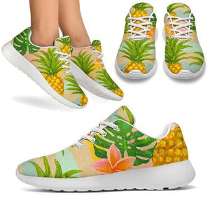 Sand Beach Pineapple Pattern Print Sport Shoes GearFrost