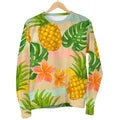 Sand Beach Pineapple Pattern Print Women's Crewneck Sweatshirt