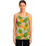 Sand Beach Pineapple Pattern Print Women's Racerback Tank Top