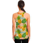 Sand Beach Pineapple Pattern Print Women's Racerback Tank Top