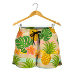 Sand Beach Pineapple Pattern Print Women's Shorts