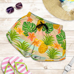 Sand Beach Pineapple Pattern Print Women's Shorts
