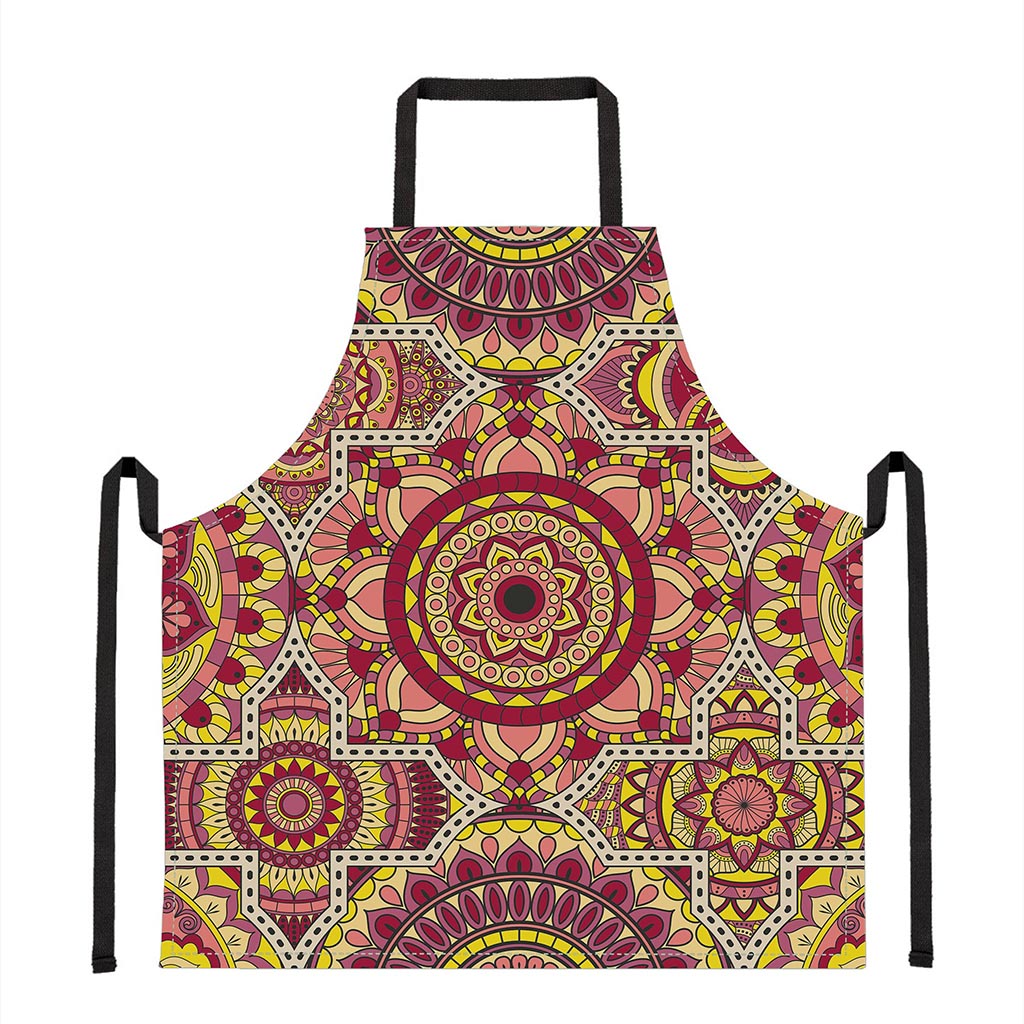 Sangria Mandala Bohemian Pattern Print Apron