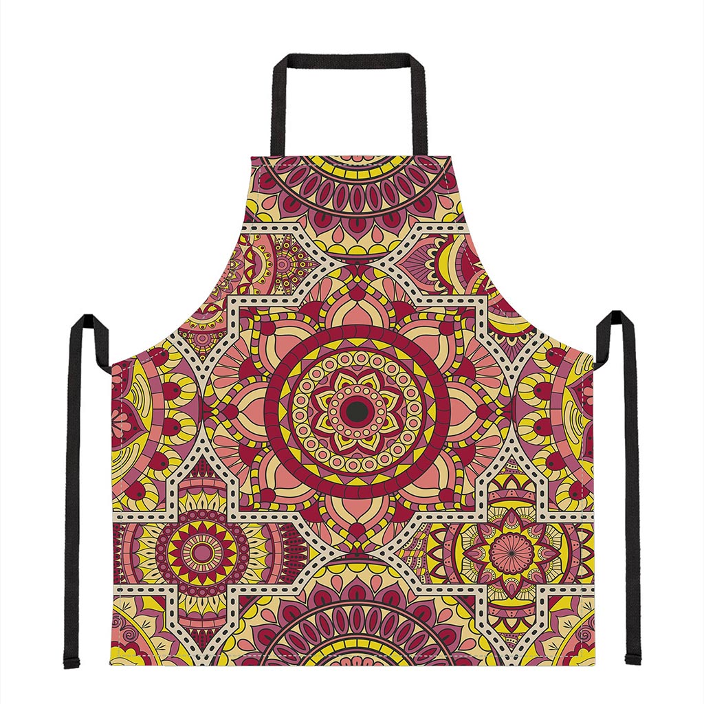 Sangria Mandala Bohemian Pattern Print Apron