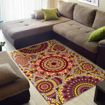 Sangria Mandala Bohemian Pattern Print Area Rug GearFrost