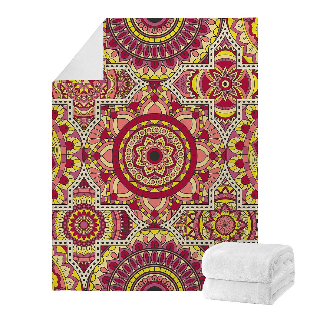 Sangria Mandala Bohemian Pattern Print Blanket