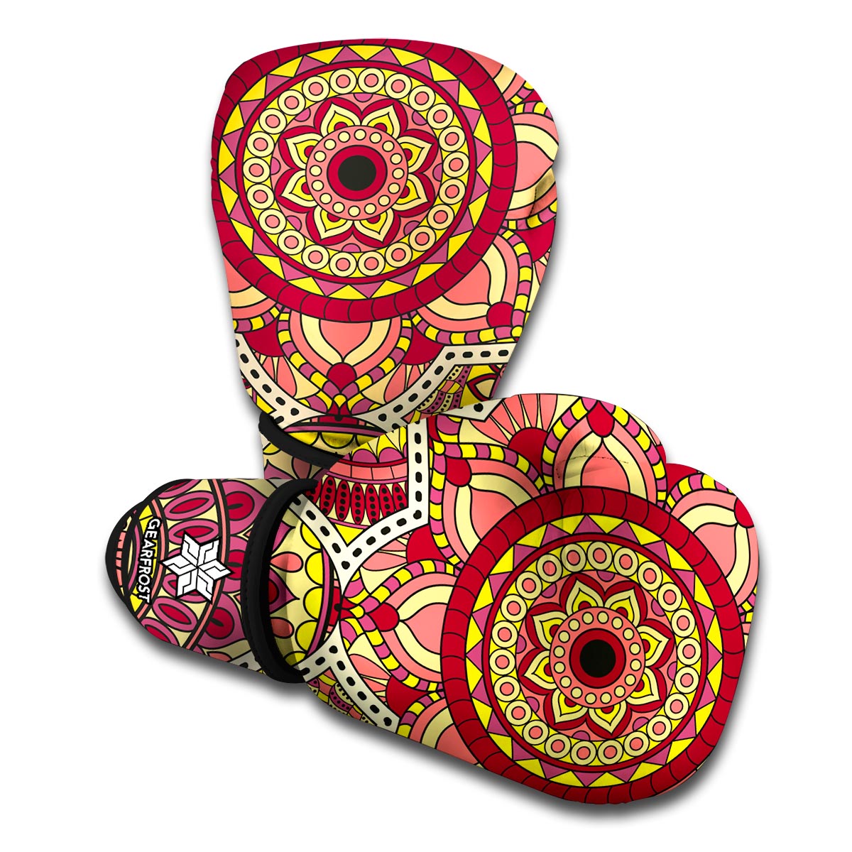 Sangria Mandala Bohemian Pattern Print Boxing Gloves