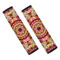 Sangria Mandala Bohemian Pattern Print Car Seat Belt Covers
