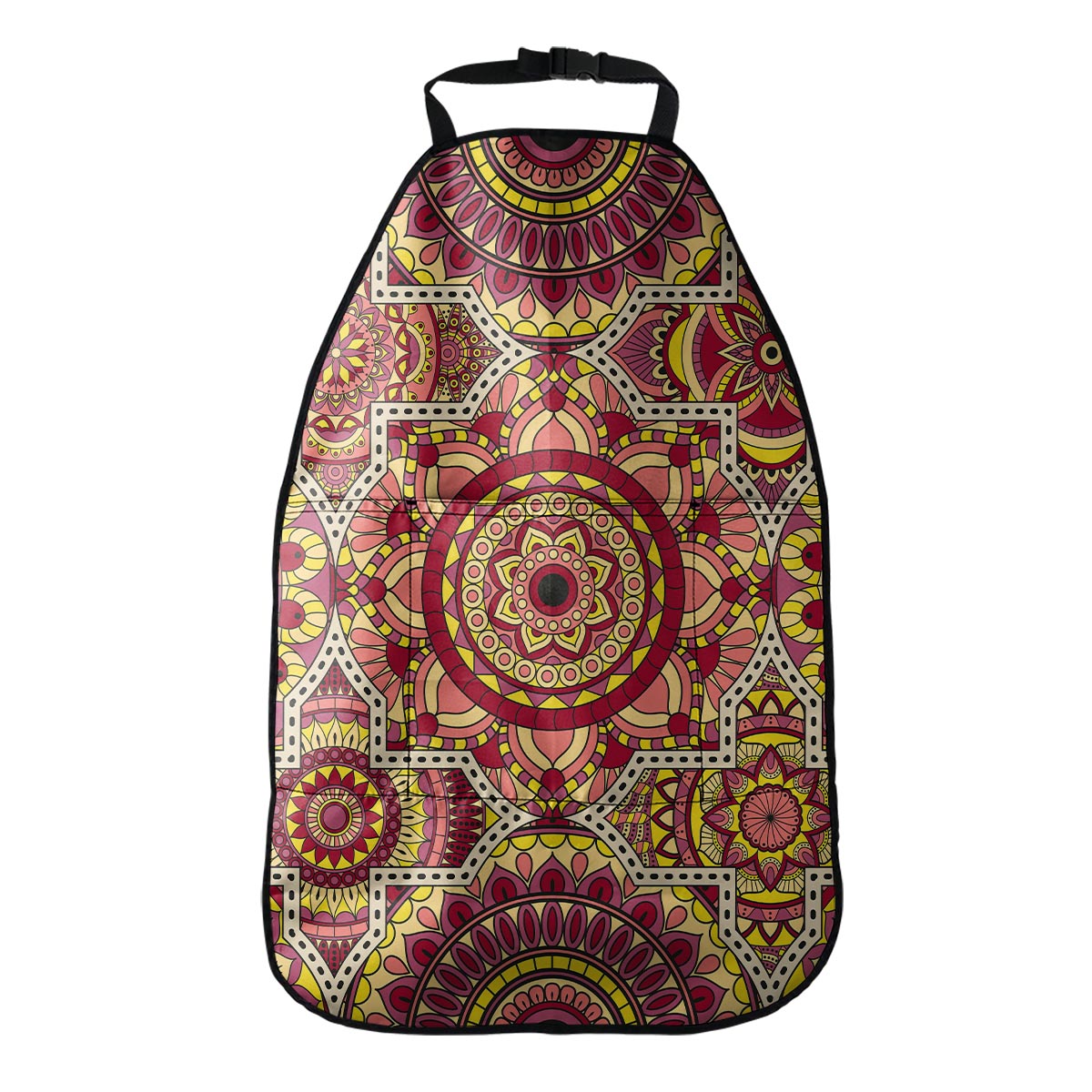 Sangria Mandala Bohemian Pattern Print Car Seat Organizers