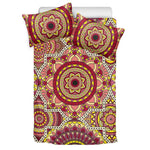 Sangria Mandala Bohemian Pattern Print Duvet Cover Bedding Set