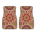 Sangria Mandala Bohemian Pattern Print Front Car Floor Mats