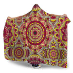 Sangria Mandala Bohemian Pattern Print Hooded Blanket